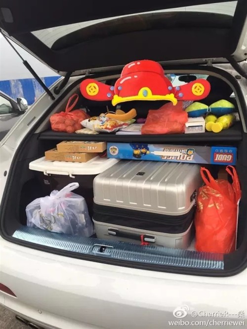 网友晒春节返程行李箱画面看哭